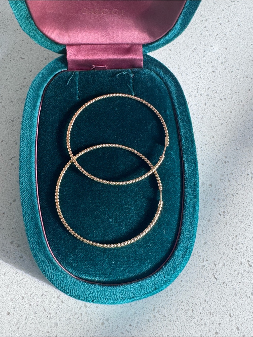 Gucci Gold-Tone Twisted Hoop Earrings - 18k Gold Le Marche des Merveilles - Picture 3 of 5